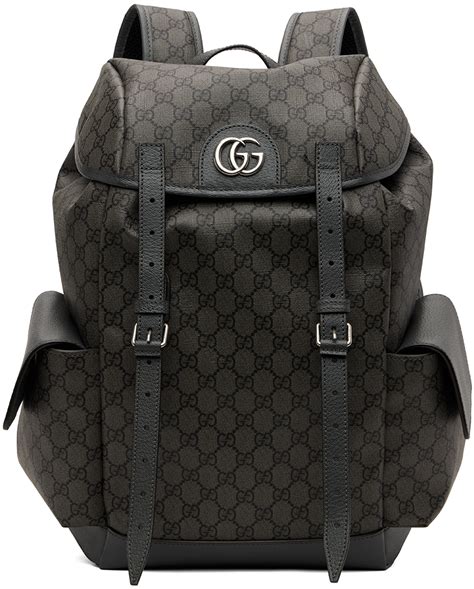 grey gucci backpack|black Gucci backpack for women.